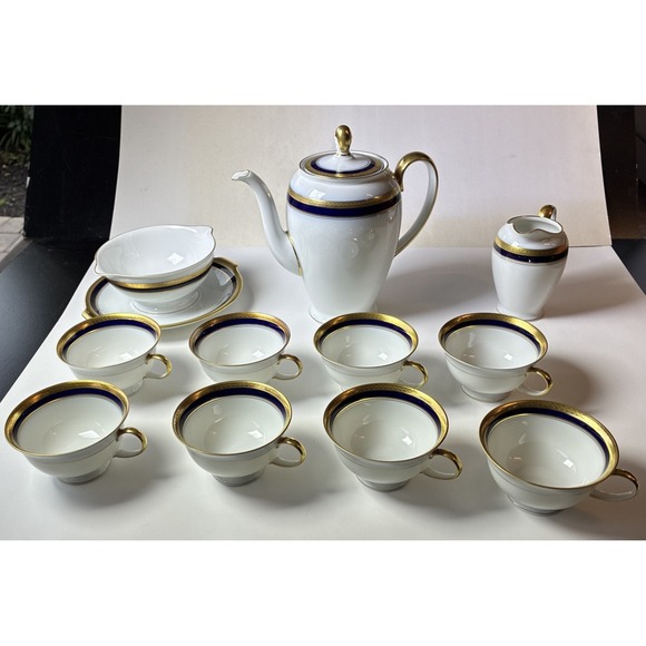 Rosenthal Other - Rosenthal Germany EMINENCE COBALT BLUE & GOLD Set of 11 Tea Service Partial (20F